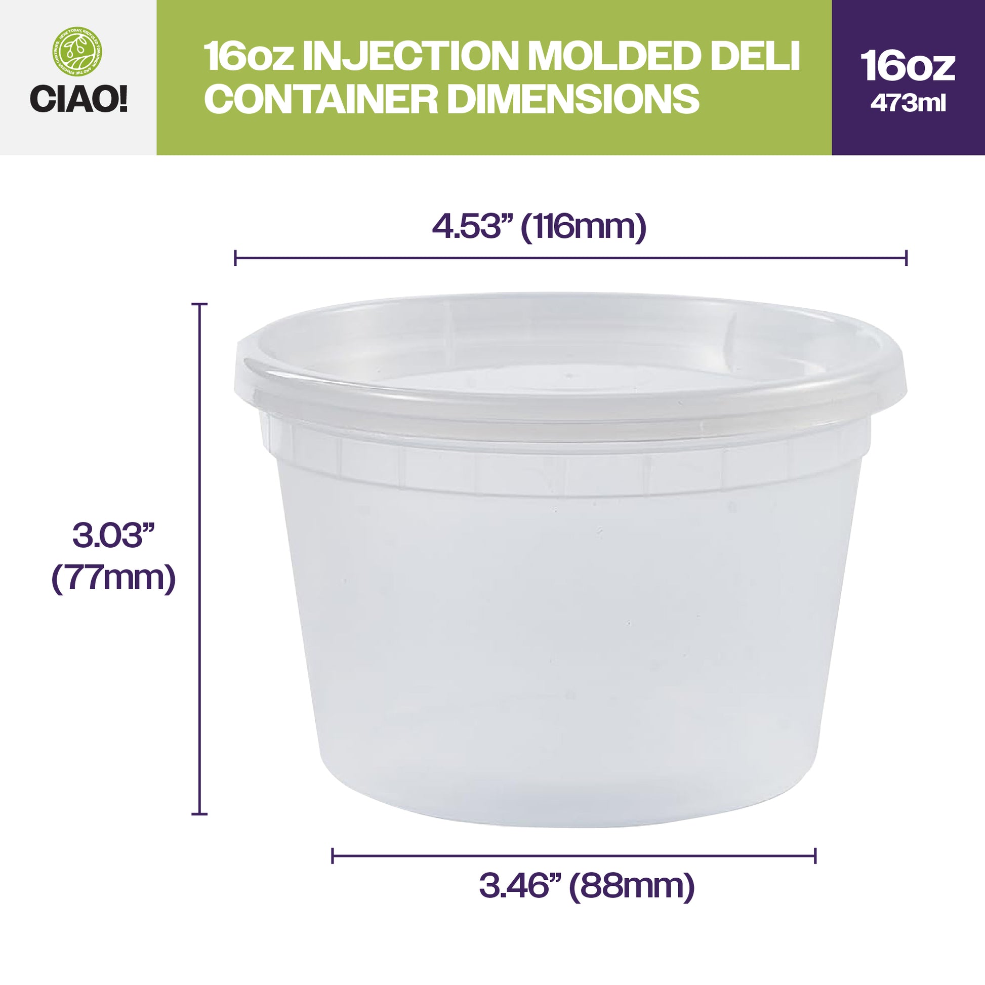 Dimensions of food storage
