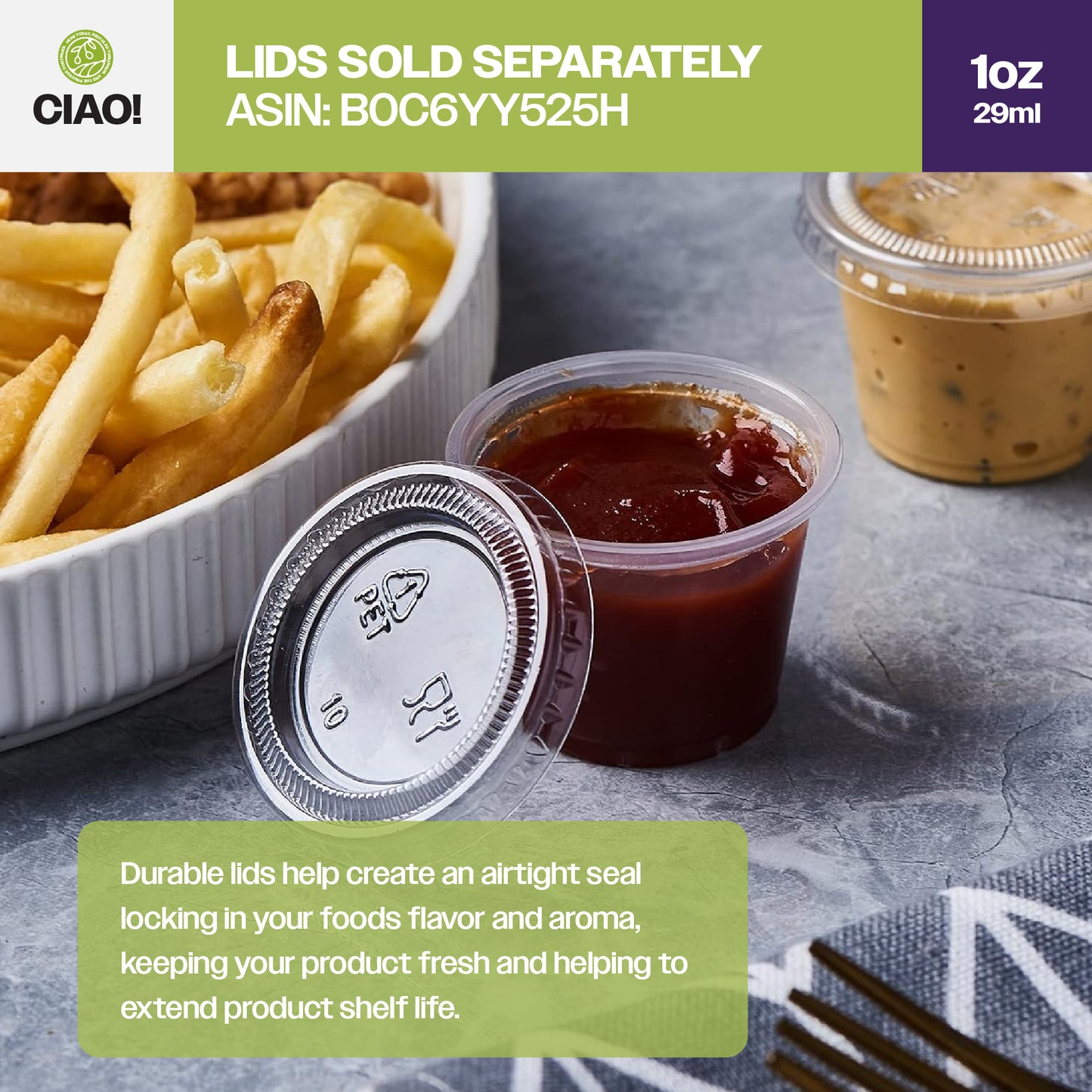 CIAO! 1 oz PP Clear Portion Cup (Case of 2,500)