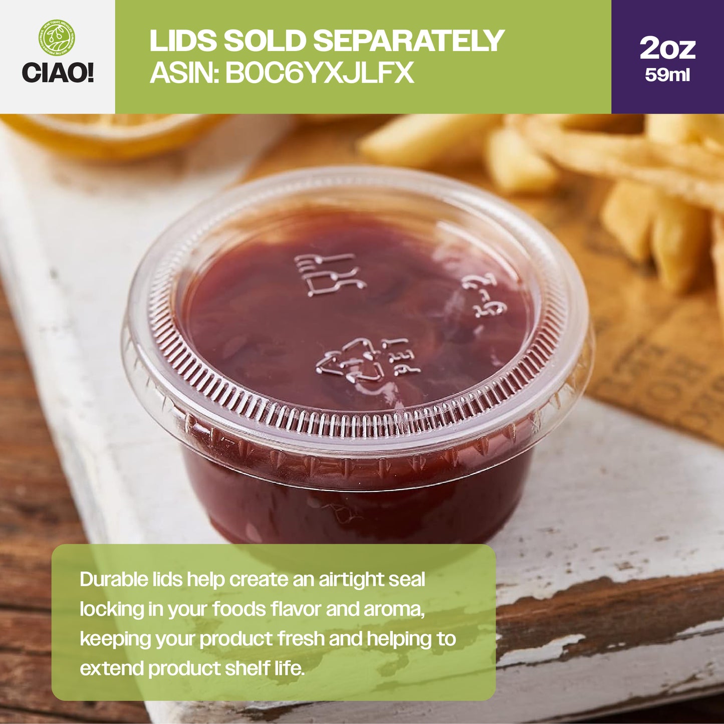 Lids are sold separately