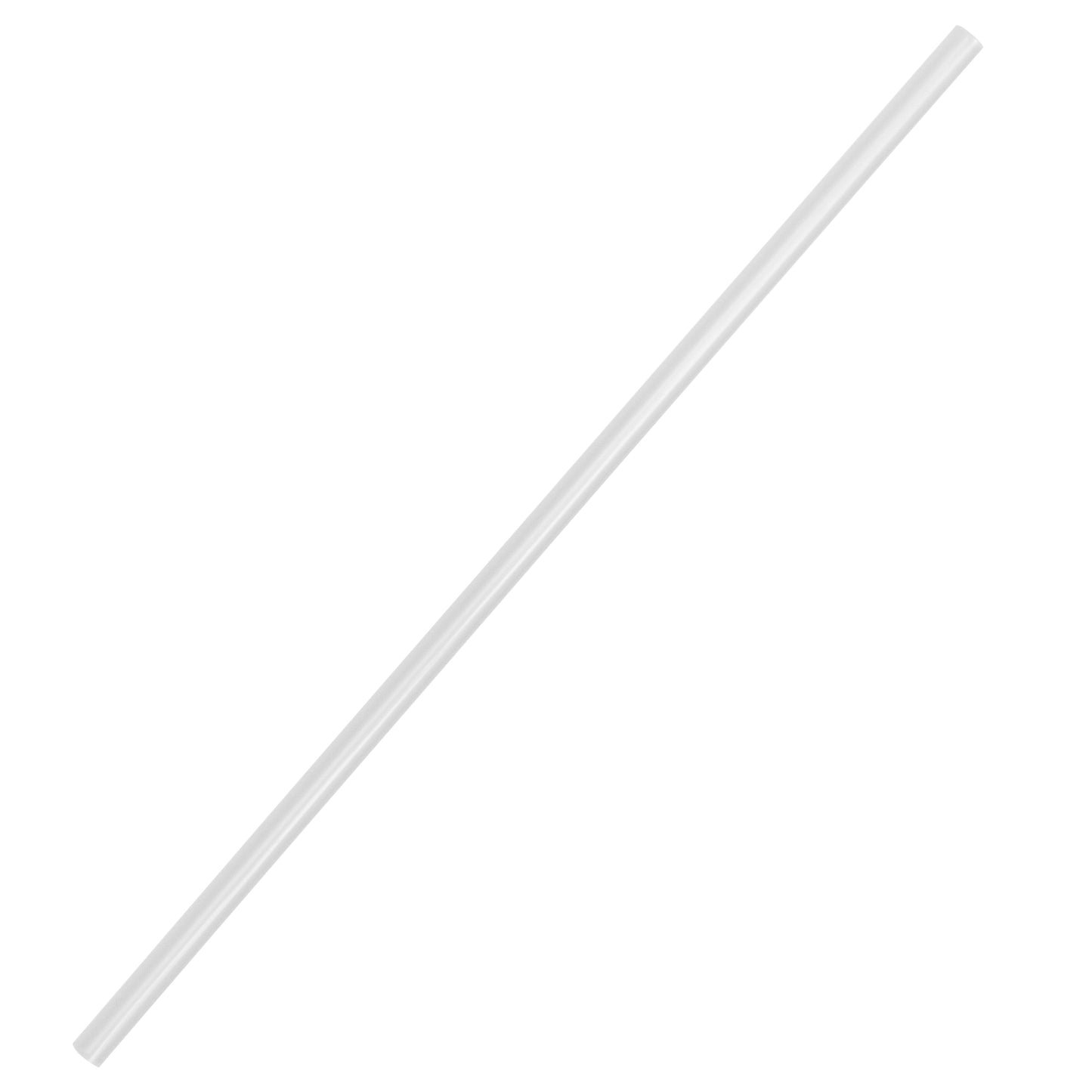CIAO! 9.25" Clear Super Jumbo Plastic Wrapped Straws .26" outside diameter 10,000/case…