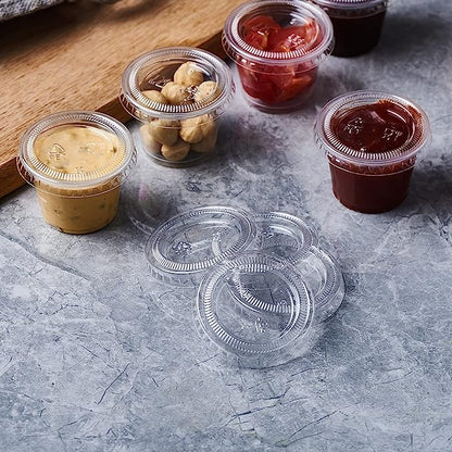 CIAO! PET Clear LID For 0.75 and 1OZ Portion Cups (Case of 2,500)