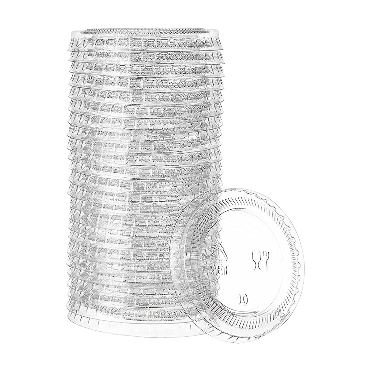 CIAO! PET Clear LID For 0.75 and 1OZ Portion Cups (Case of 2,500)