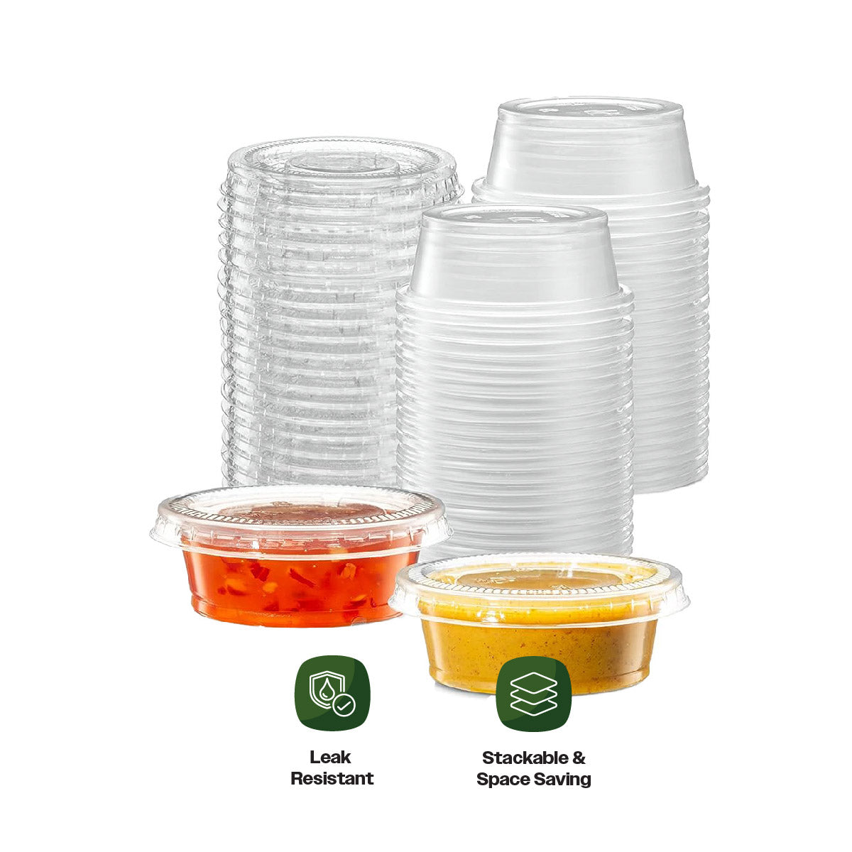 CIAO! 1.5OZ PP Clear Portion Cup (Case of 2,500)