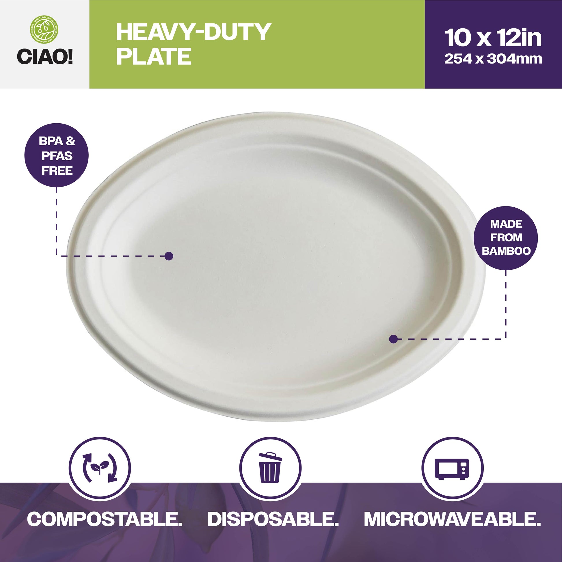 Eco Friendly Disposable Natural Paper Plates Biodegradable Paper