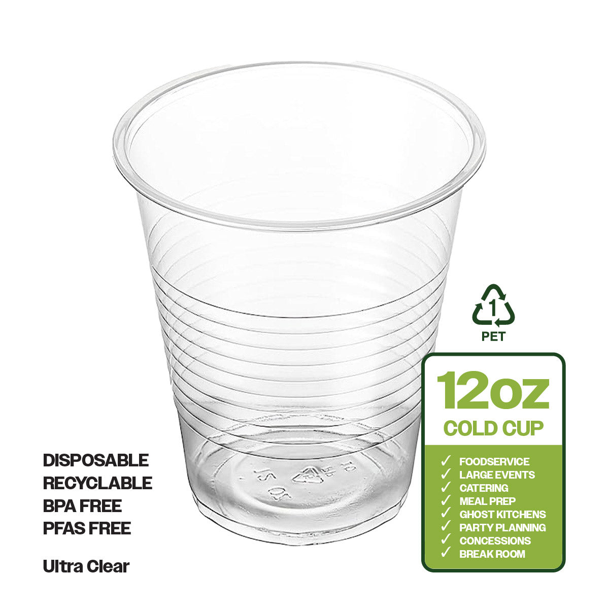 Ciao! 12OZ Polypropylene Disposable Cup (Case of 1,000)