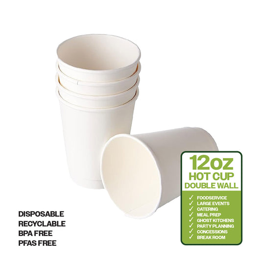 Ciao! 12 oz Insulated Double Wall Paper Hot Cup, 500 Count