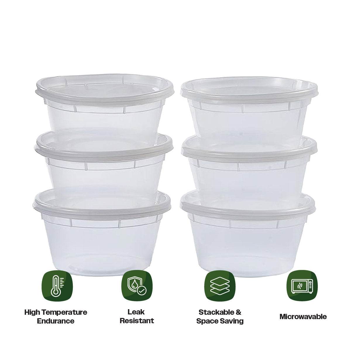 CIAO! 12OZ Injection Molded Soup-Deli Container with Lid, (240/240 combo pack)