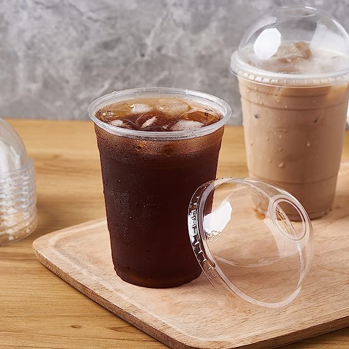 CIAO! 98MM PET Dome Lid with Straw Slot for 14OZ/16OZ/20OZ/24OZ PET Cold Drink Cups (Case of 1,000)