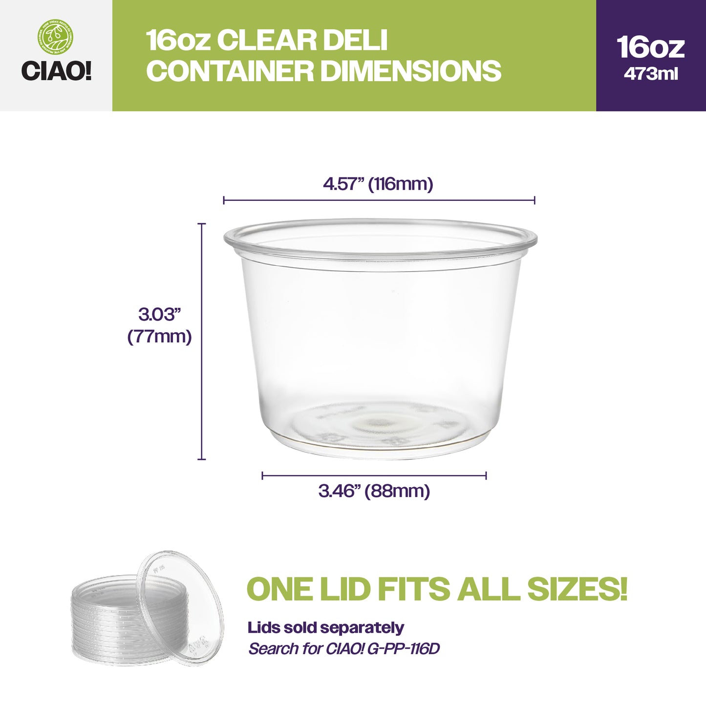 Clear deli meat storage dimensions