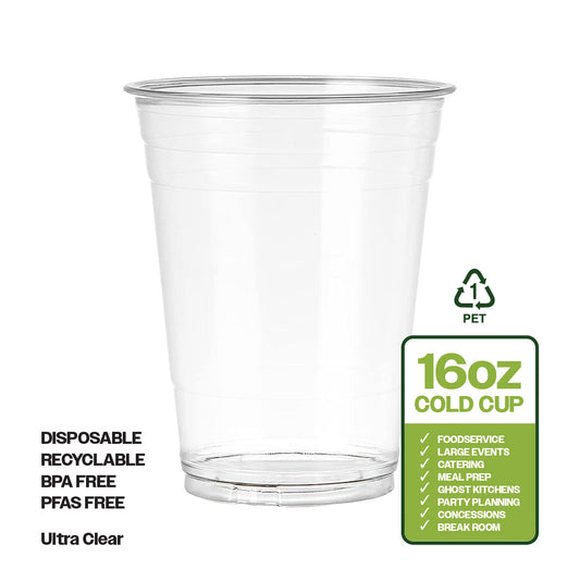 CIAO! 16OZ PET Plastic Cold Cup (Case of 1,000)