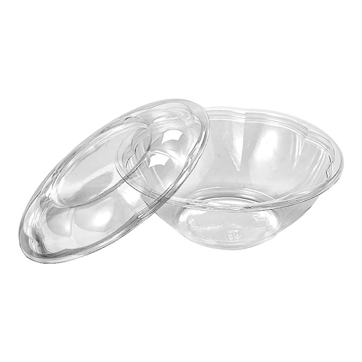 CIAO! 24 oz Clear PET Fruit and Salad Bowl with Rose Dome Lid (150/case)