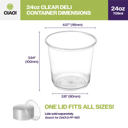 Clear deli storage cups