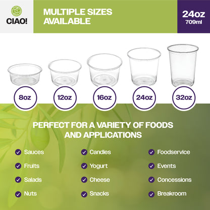 Multiple sizes of cups