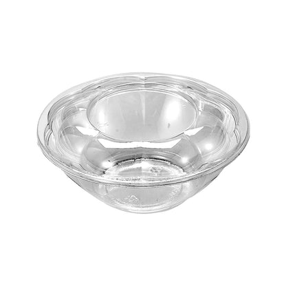CIAO! 24 oz Clear PET Fruit and Salad Bowl with Rose Dome Lid (150/case)