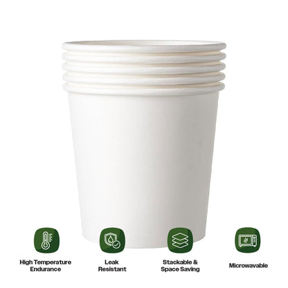 CIAO! 24OZ Disposable White Paper Food Container (500/case)