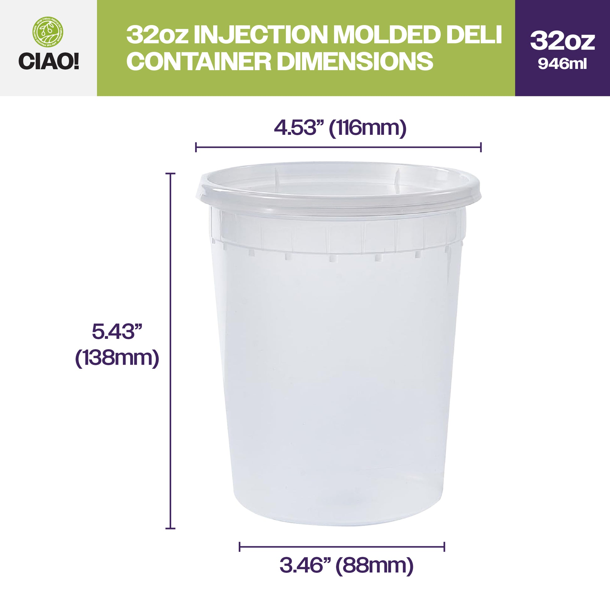 Dimensions of meat storage containers