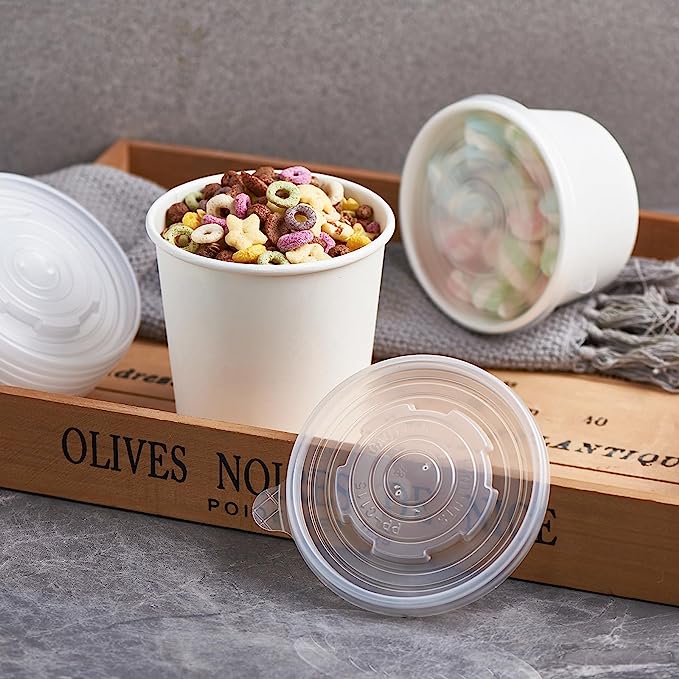 CIAO! 90mm PP Lid for 8 oz Paper Container (1000/case)