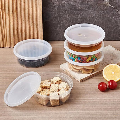 CIAO! 8OZ Injection Molded Soup-Deli Container with Lid (240/240 combo pack)