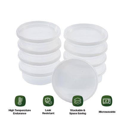 CIAO! 8OZ Injection Molded Soup-Deli Container with Lid (240/240 combo pack)