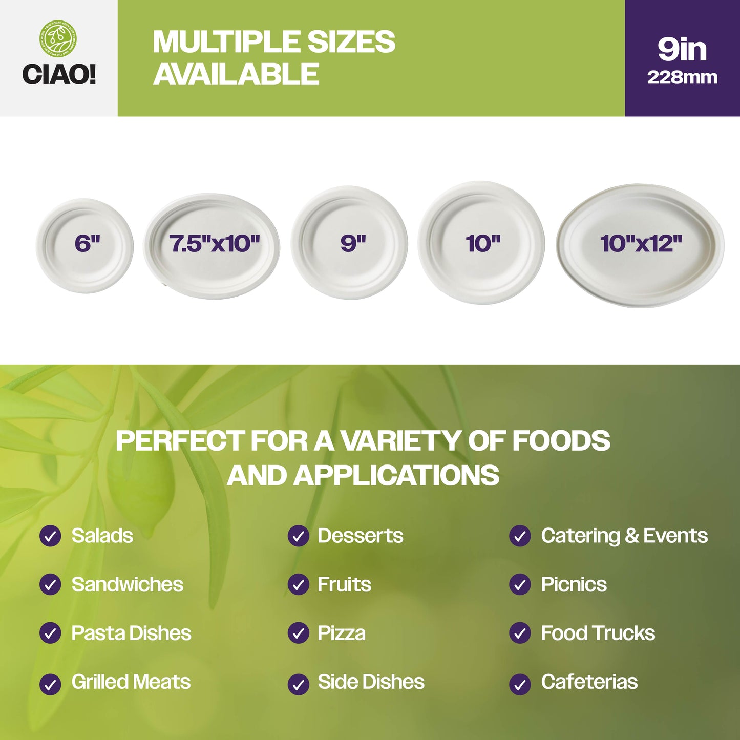 Multiple sizes of FulPac Dishes