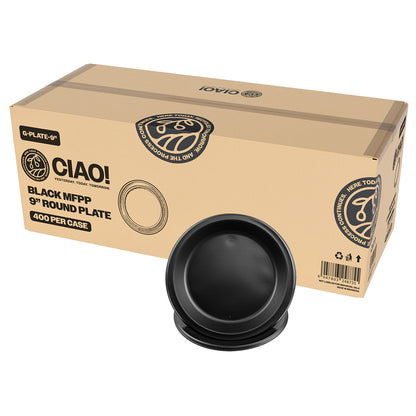 9" Black MFPP Round Plate