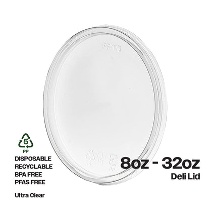 CIAO! Deli Container Clear Lid Polypropylene (Case of 500)