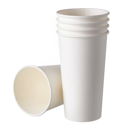CIAO! Paper Hot Cup, 20 oz Disposable Cup, White, 1,000 Count