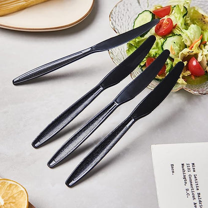 CIAO! Polystyrene Disposable Knife Black (Case of 1,000)