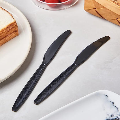 CIAO! Polystyrene Disposable Knife Black (Case of 1,000)