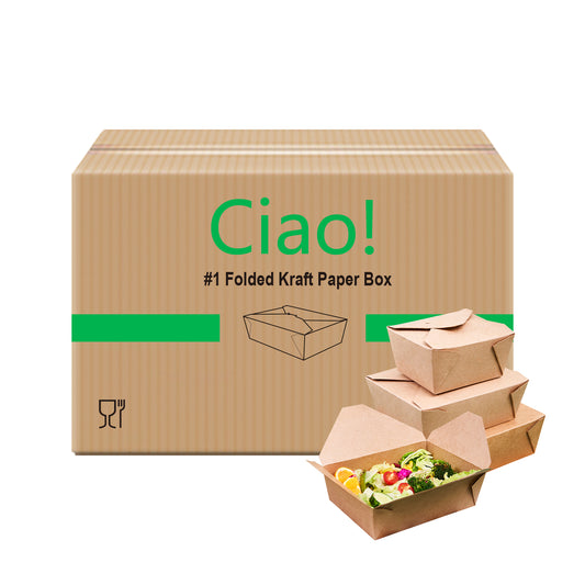 CIAO! Kraft Take Out Microwavable Food Containers, #1 30 oz (450/case) …