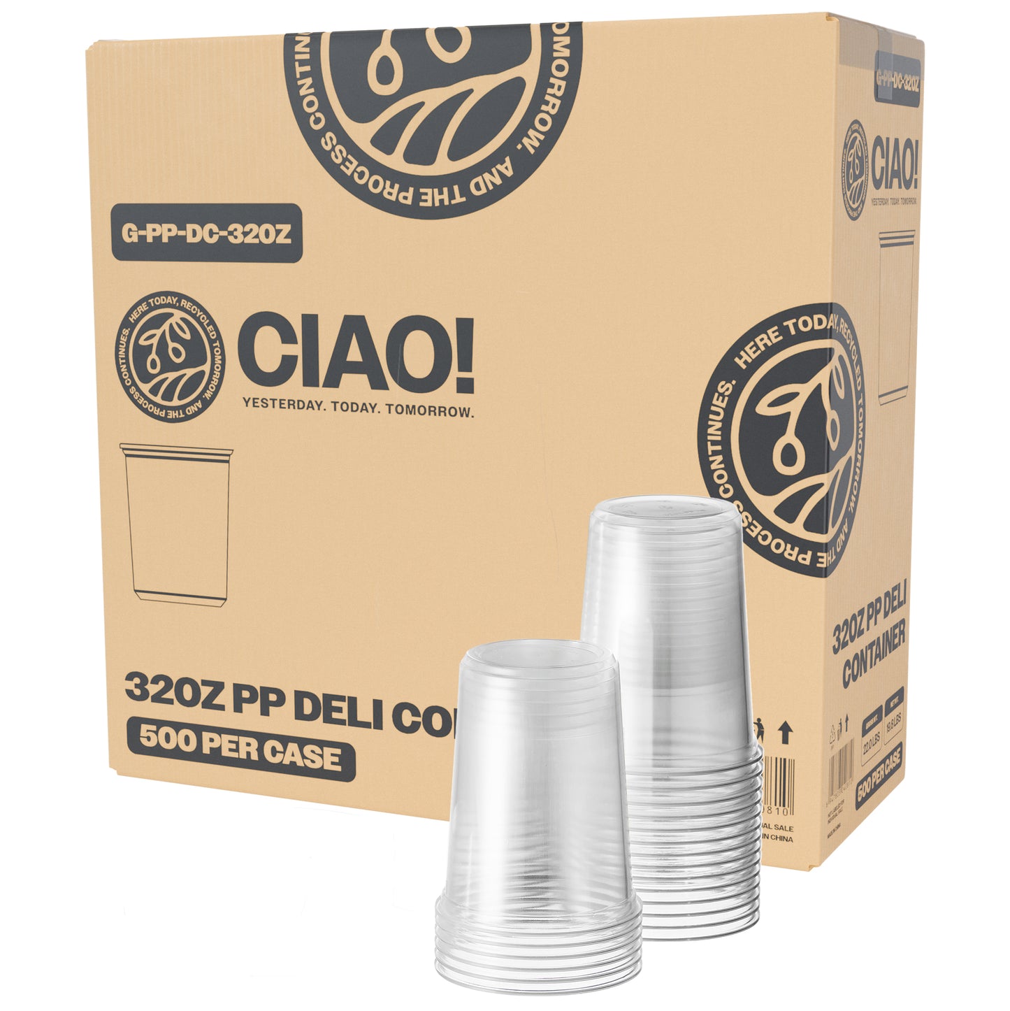 Carton of 32oz Deli containers