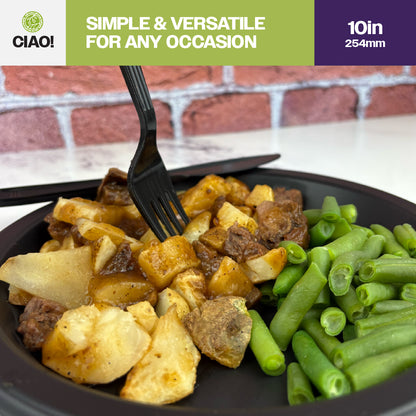 10" Black MFPP Round Plate