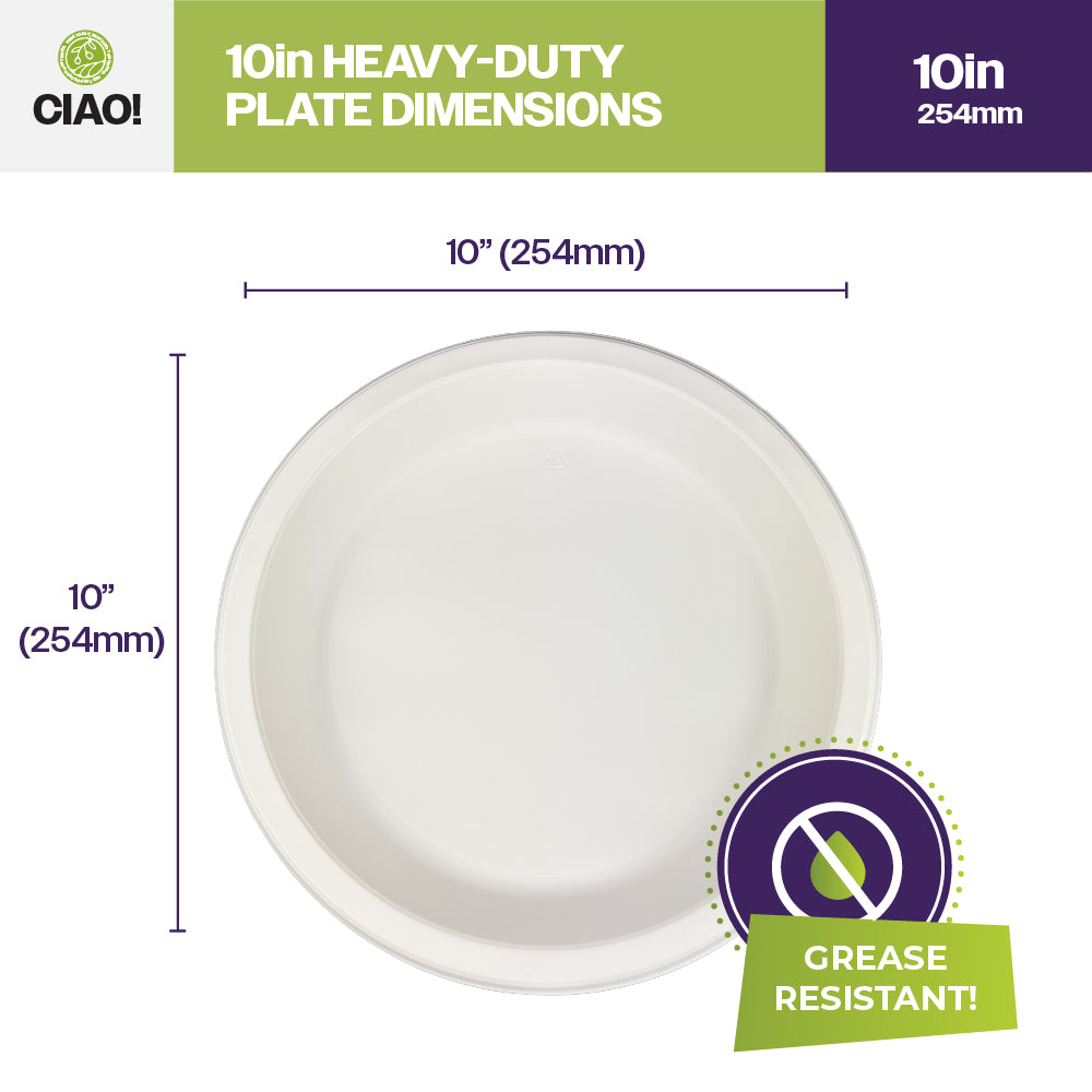 10" White MFPP Round Plate