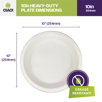 10" White MFPP Round Plate