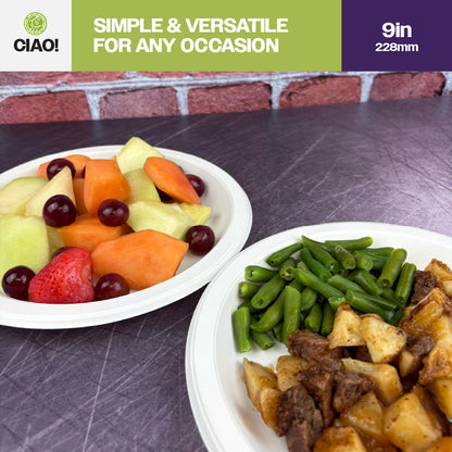 9" White MFPP Round Plate