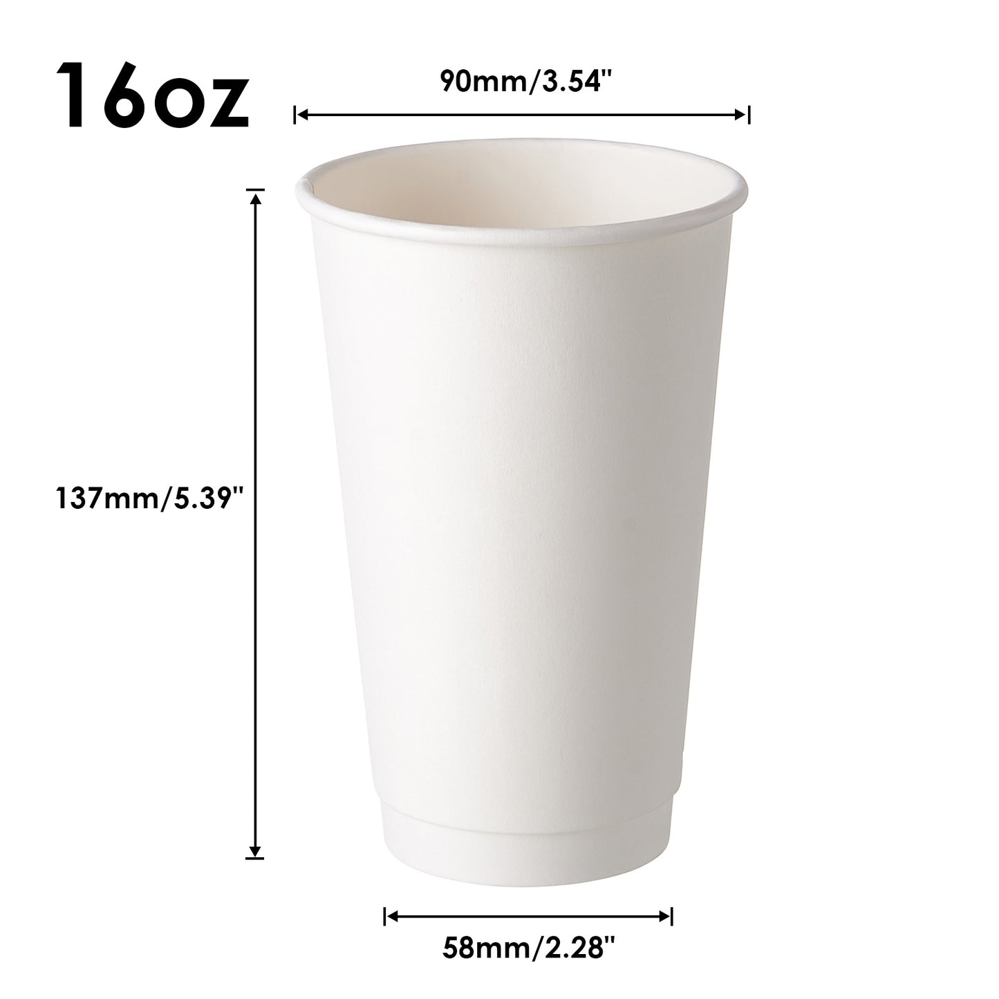 Ciao! 16 oz Insulated Double Wall Paper Hot Cup, 500 Count
