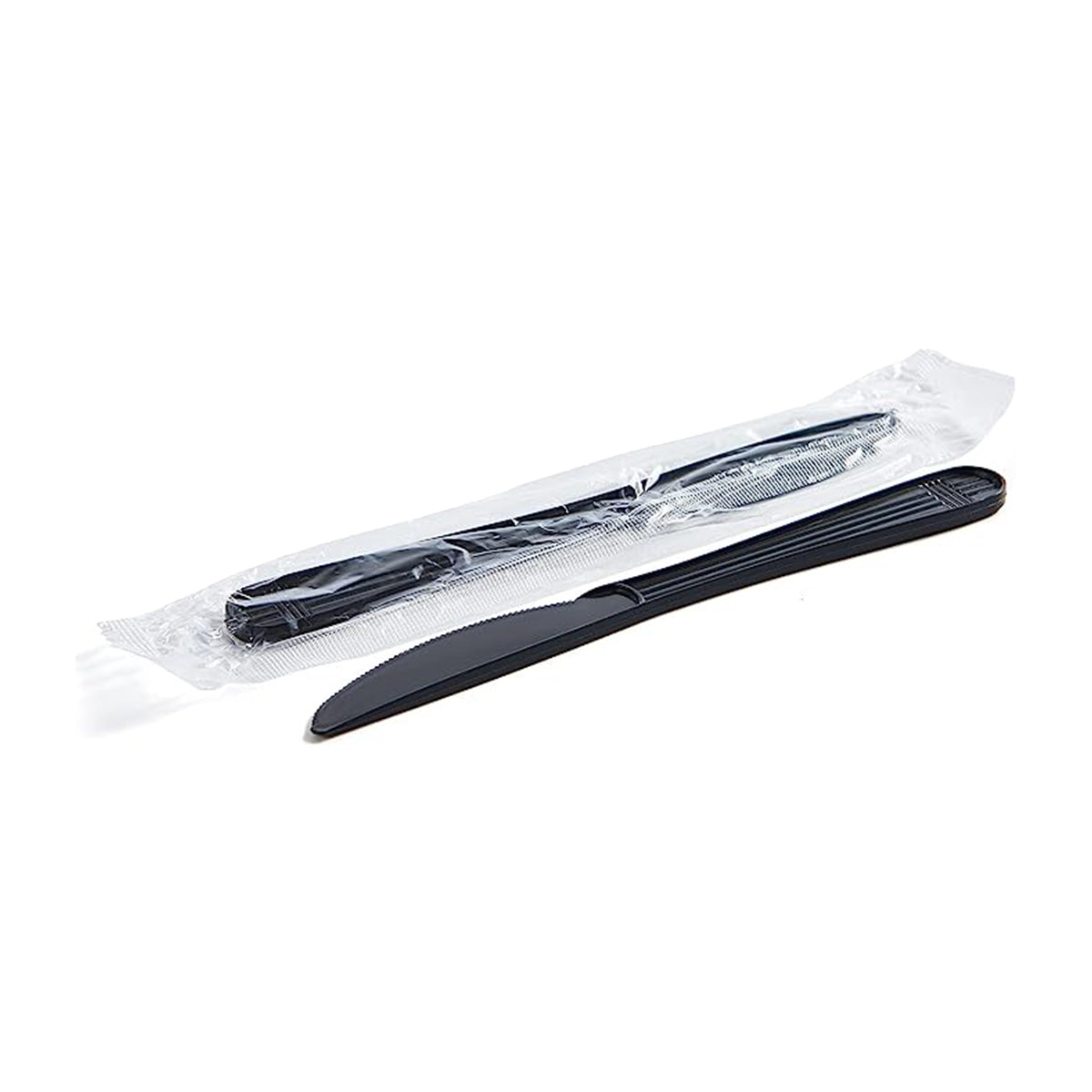 CIAO! Heavy Weight Black Knife Polypropylene Individually Wrapped (Case of 1,000)