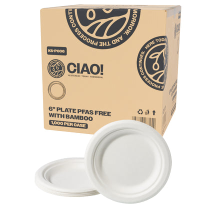 Carton of 6" White Dishes