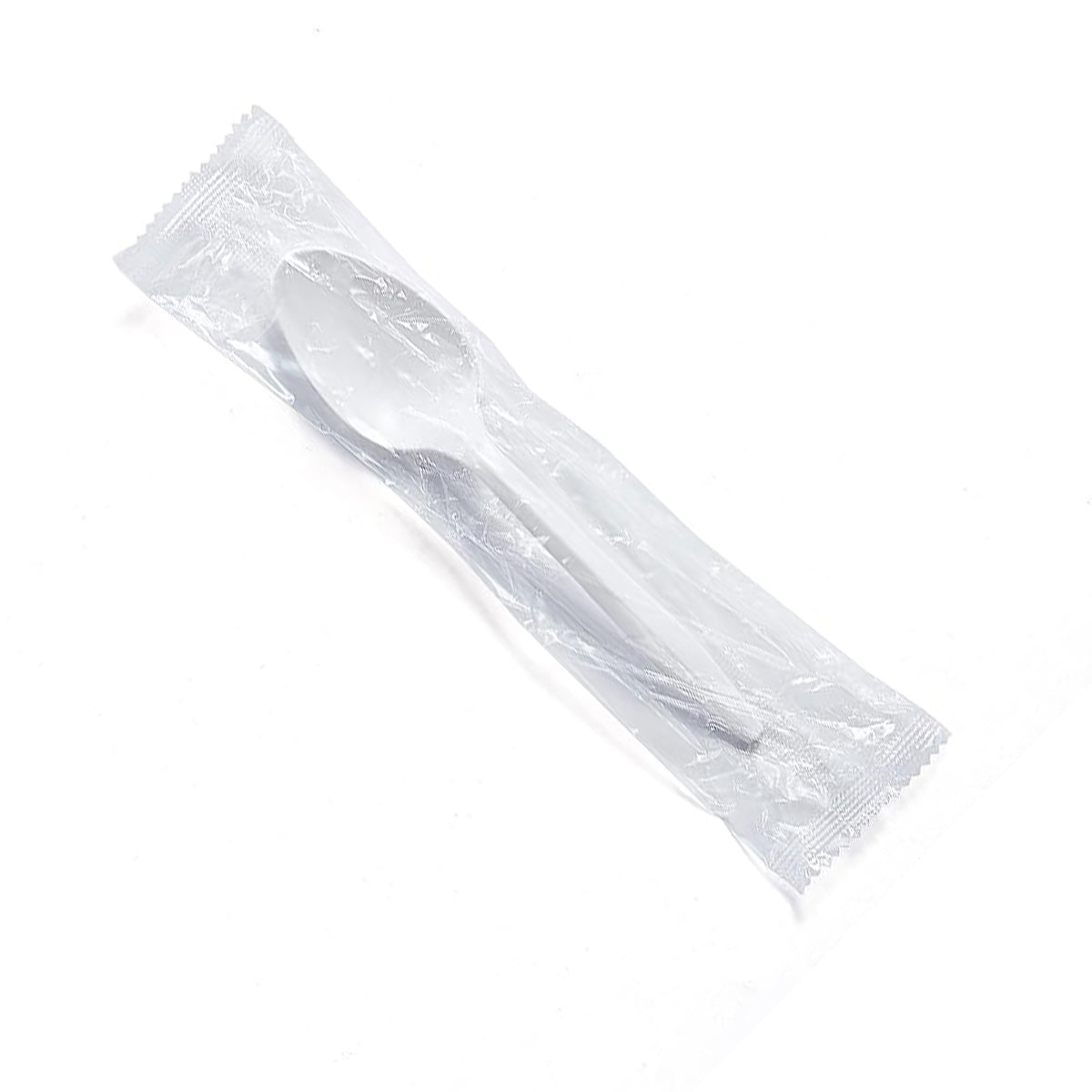 CIAO! Medium Weight Disposable White Teaspoons Polypropylene Individually Wrapped (Case of 1,000)