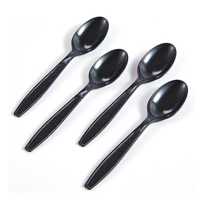 CIAO! Polystyrene Disposable Teaspoons Black (Case of 1,000)