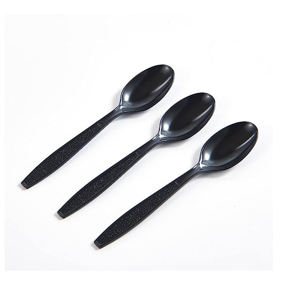 CIAO! Polystyrene Disposable Teaspoons Black (Case of 1,000)