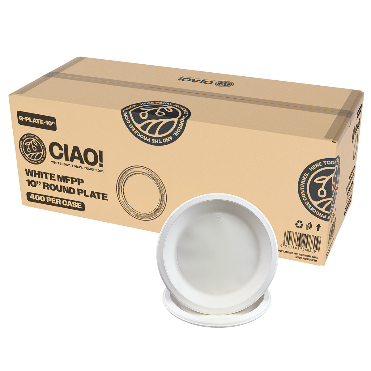 10" White MFPP Round Plate