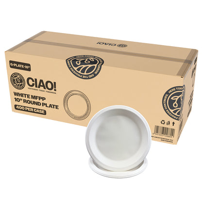 10" White MFPP Round Plate