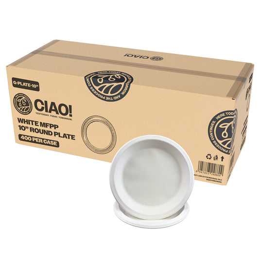 10" White MFPP Round Plate